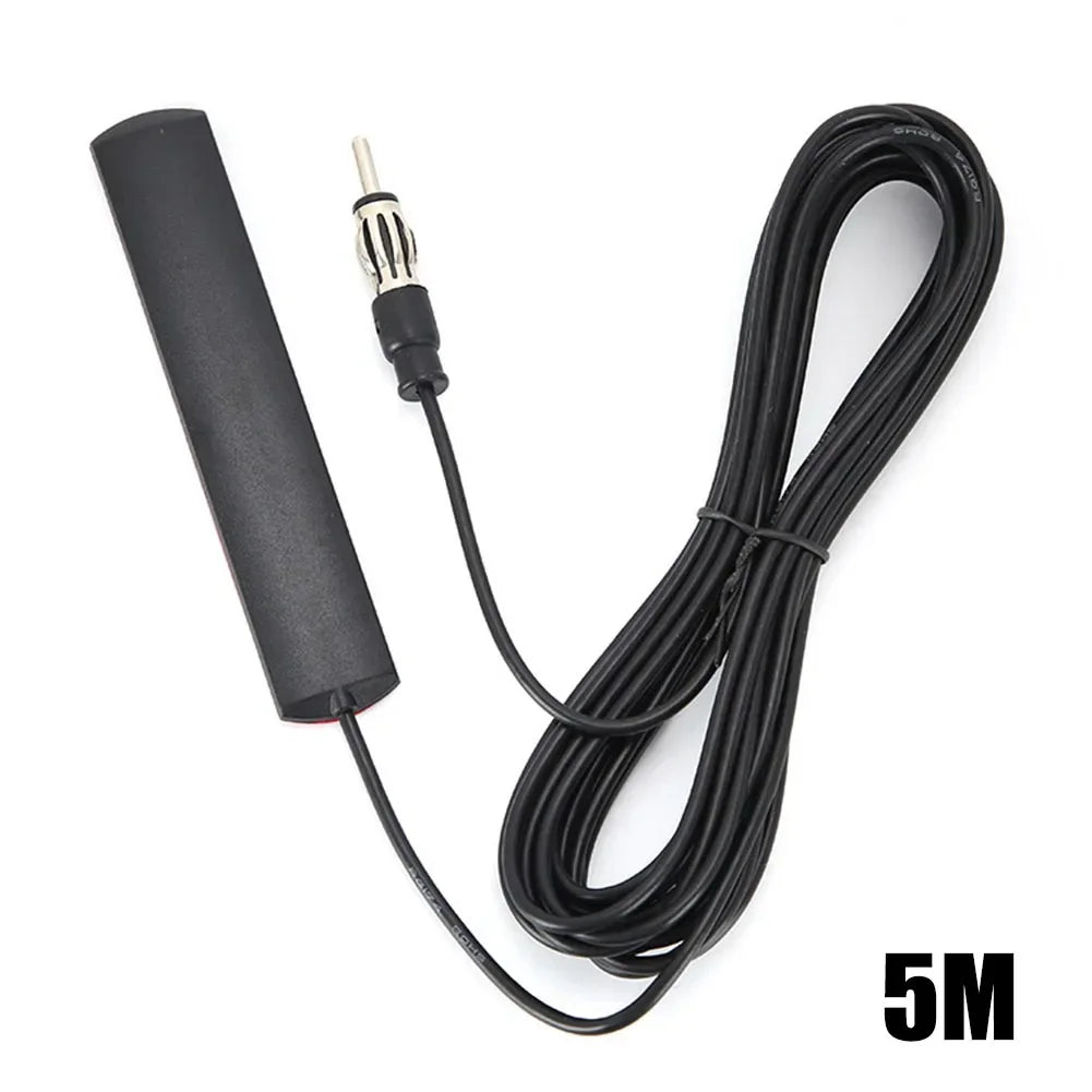 DC 5-12V Car Interior Hidden Amplified Antenna 85-860Mhz Car Electronic Radio Antenna Car Radio Patch Aerial for Truck Boat Auto Oasis Select 5m Newest
