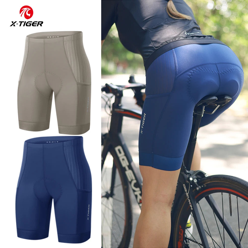 X-TIGER Women's Cycling Shorts 7 Hour Padded Mountain Road Bike Shorts Summer Breathable Bicycle Riding Shorts Oasis Select