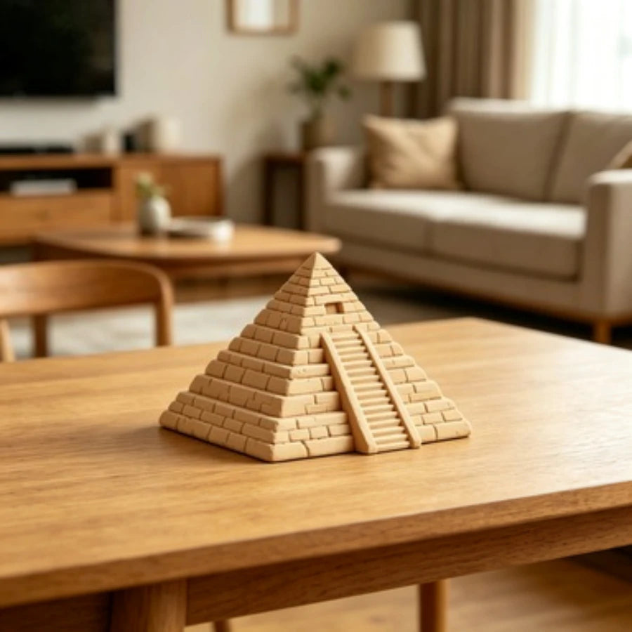 3D Printed Egyptian Pyramid Model Miniature Ancient Egypt Architecture Ornament Home Office Desk Decor Feng Shui Craft Gifts Oasis Select