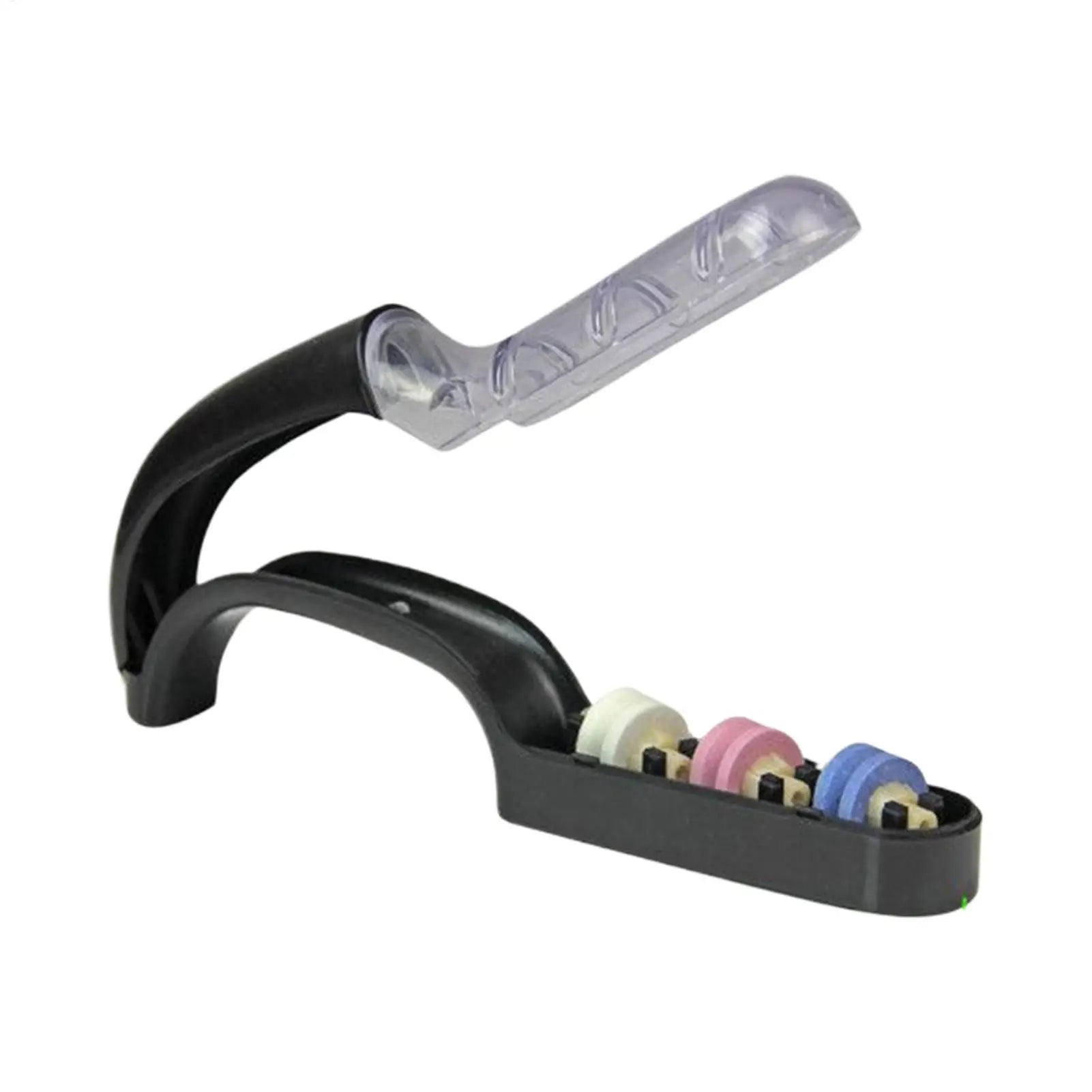 Handheld Cutter Sharpener Level 3 Quick Sharpening Tool Knife Sharpener With Anti-slip Base Kitchen Small Tools Stone Knives Oasis Select