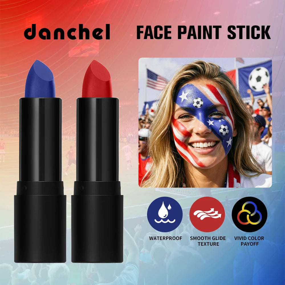 Face Paint Stick High Pigment Multi-Use Black Sticks Lip Color Body Paint Safe Non-Toxic Paint Stick for Halloween Cosplay Sport Oasis Select