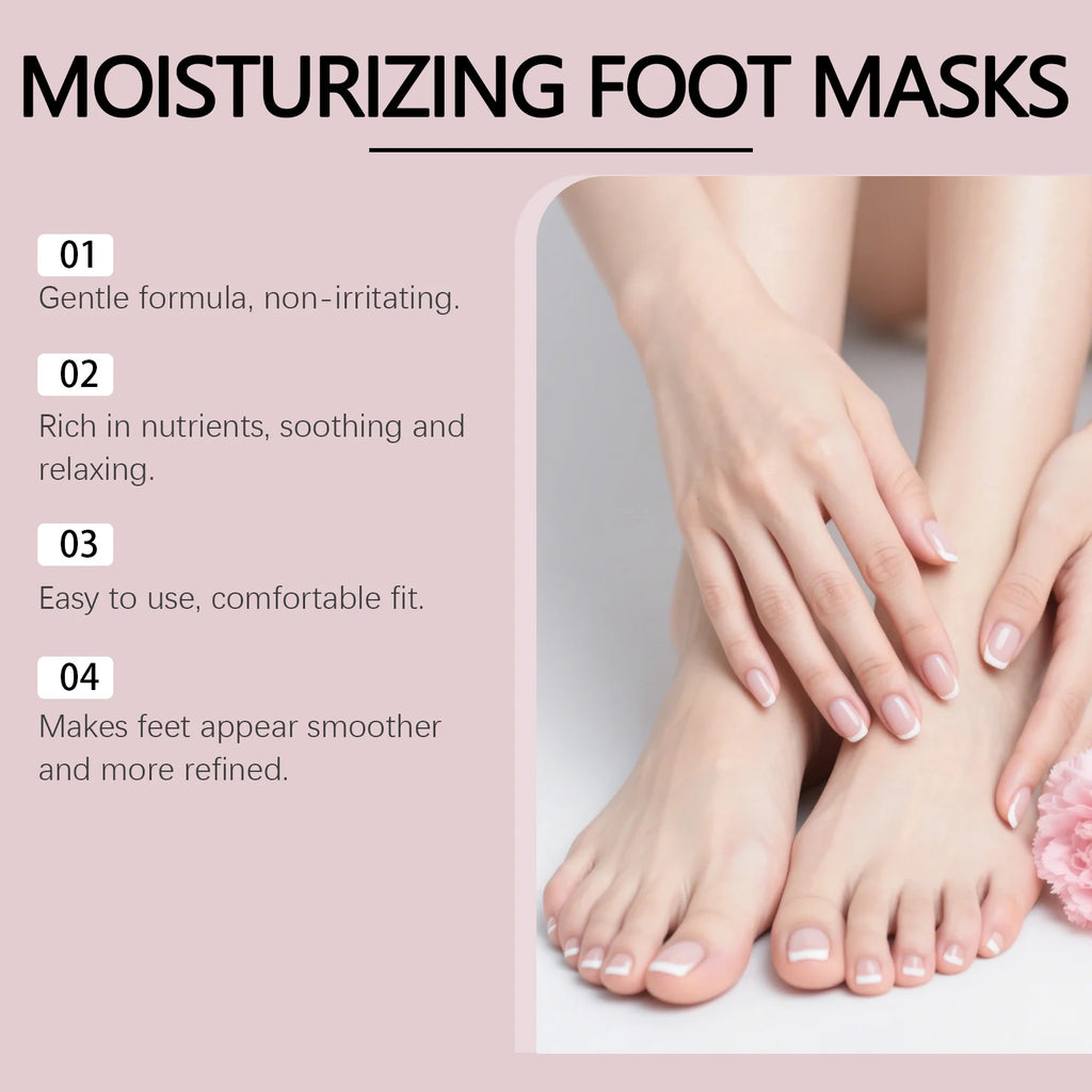OceAura Shea Butter Foot Mask 6 Pairs – Exfoliate & Hydrate Exfoliating Foot Mask Oasis Select