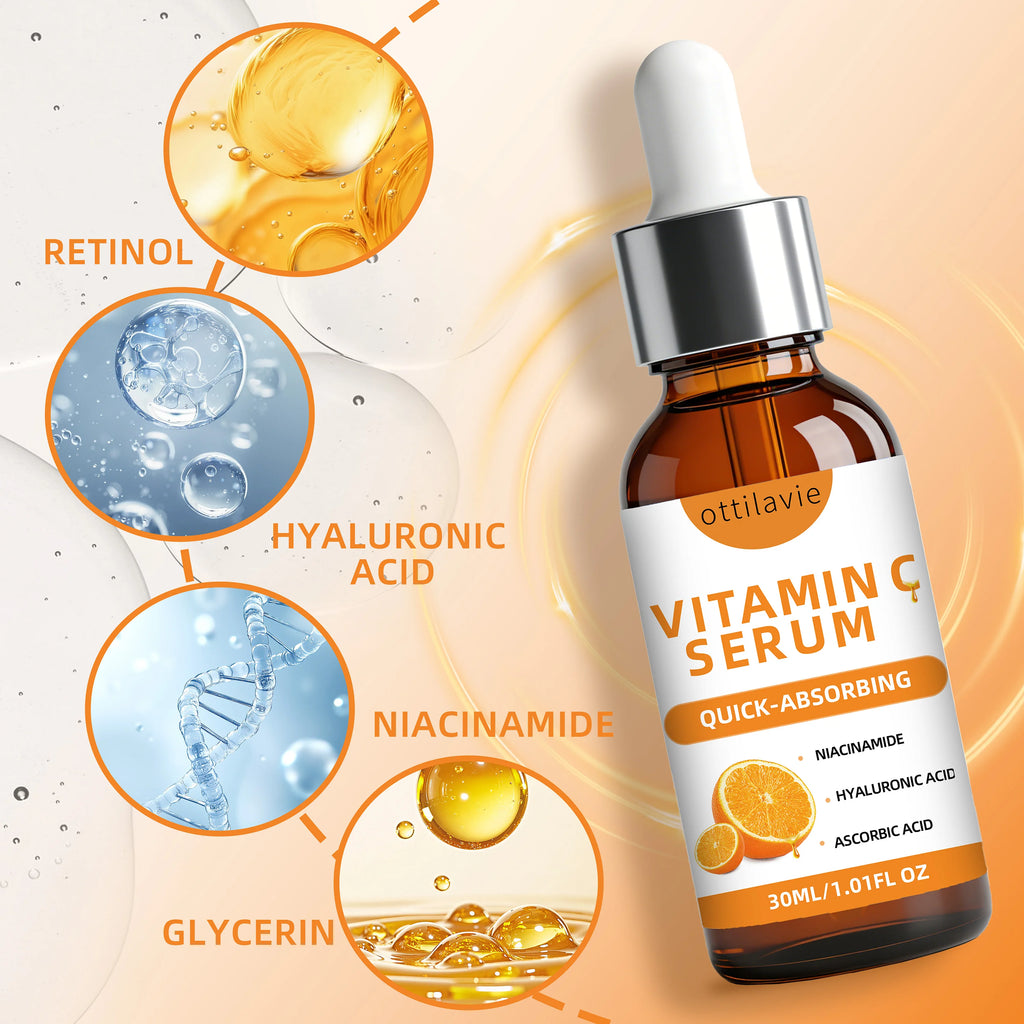 Ottilavie Vitamin C Face Serum 2-Pack – Firming & Moisturizing Vitamin C Face Serum Oasis Select