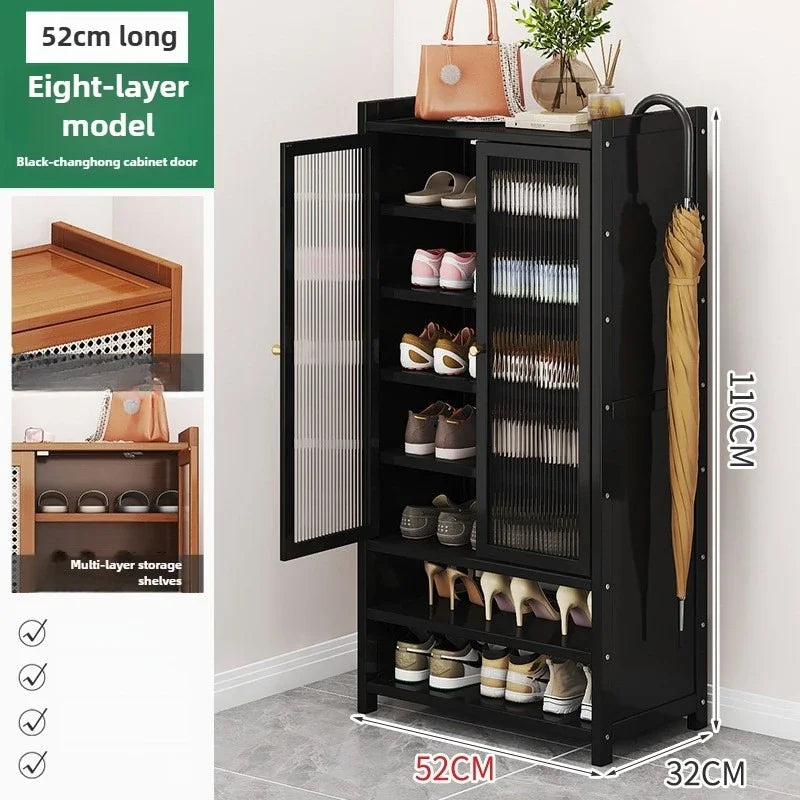 Entry to the door of the shoe cabinet, large-capacity shoe cabinet, multi-layer porch, for the corridor outside the door durable Oasis Select Black F