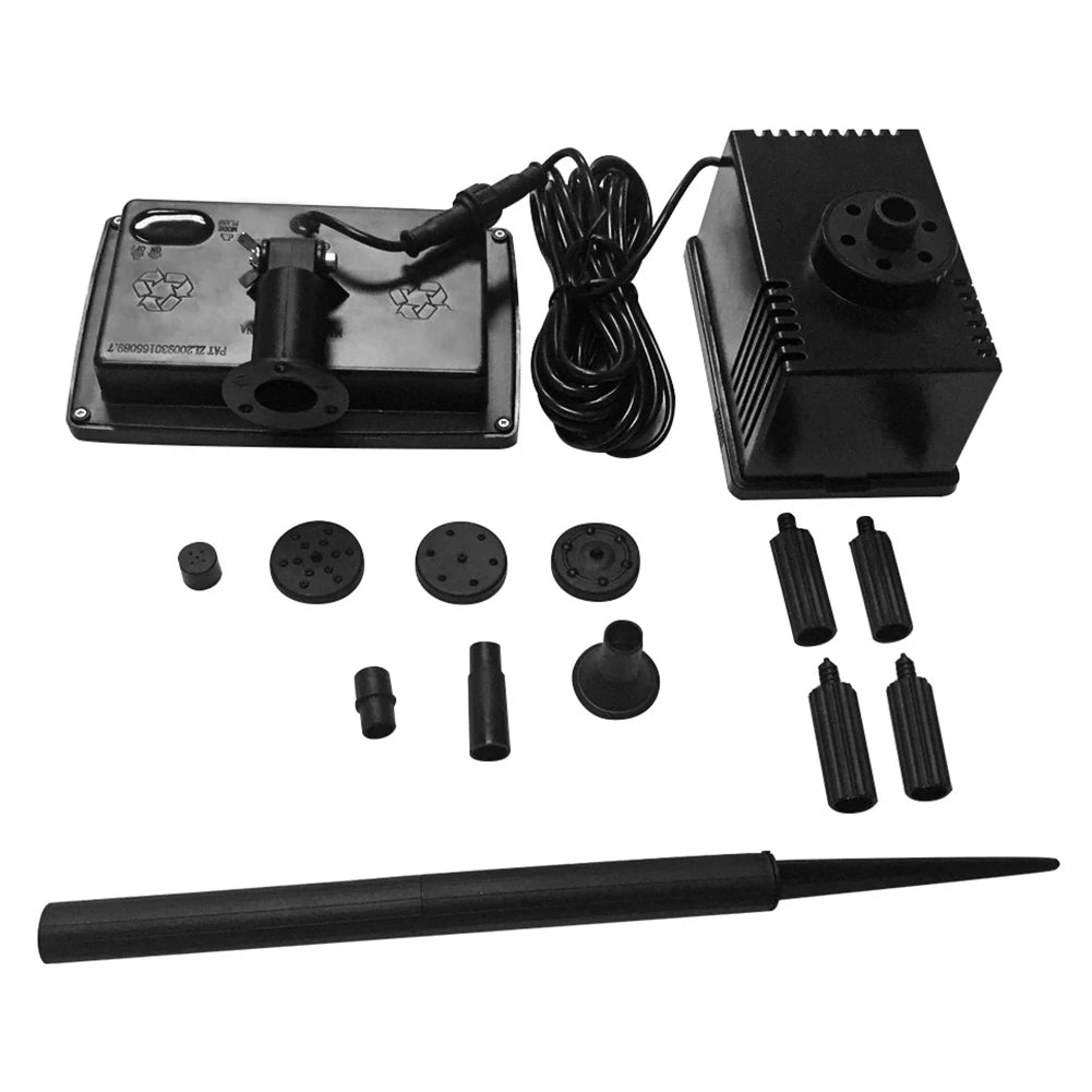 1.5W Solar Submersible Fountain Pump – Pond & Garden Pool Solar Fountain Pump Oasis Select