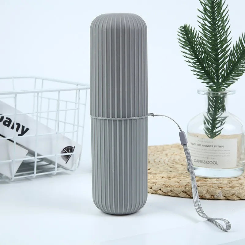 Travel Toothbrush & Toothpaste Case | Portable Striped Organizer