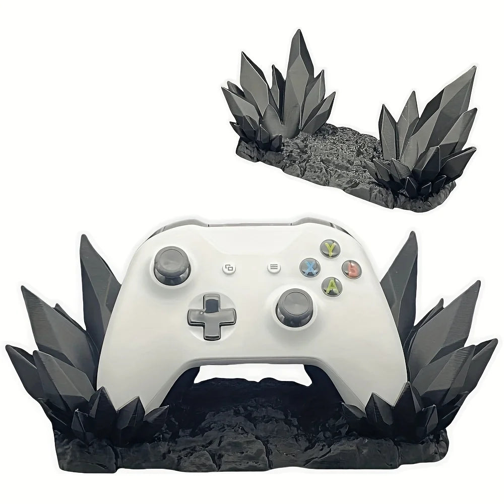 3D Printed Game Controller Bracket Crystal Throne Game Controller Bracket Xbox PS5 Gamepad Stand Desktop Decoration Controller Oasis Select Black