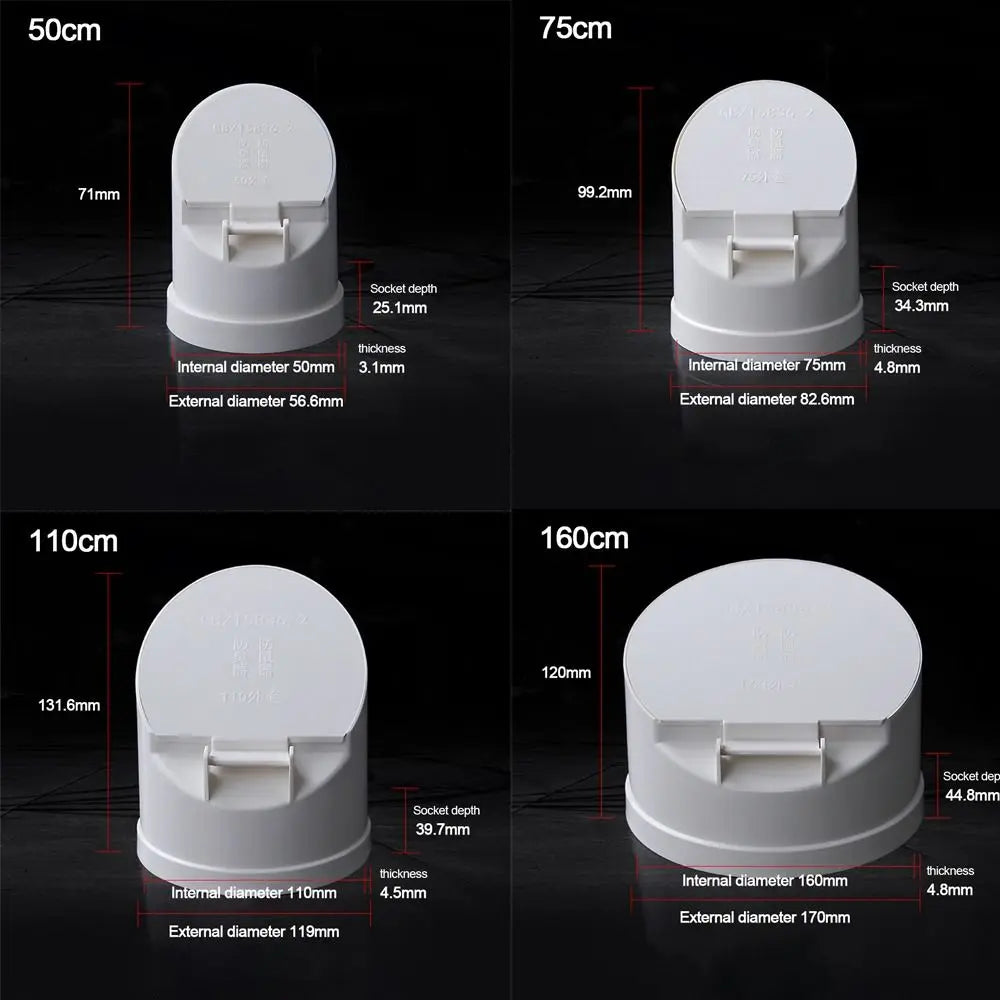 50-160mm Floor Drains Sewage Pipe PVC Drain Pipe Large Displacement Anti odor anti-rat Cover Septic Tank Outdoor Pipe Valve Oasis Select