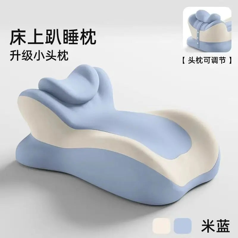 Ergonomics Bed Sleeping Pillow Backrest Cushion Adult Reading or Playing Phone Pillow Comfotable Waist Cushion Home Textile Oasis Select BLUE With Pillow