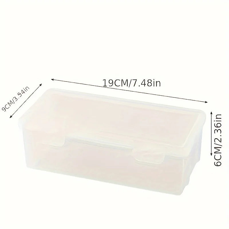 2pcs Set Large Capacity Transparent Storage Box, Portable Tension Organizer for Small Tools - Pencil Oil Pastels Crayons Case Oasis Select