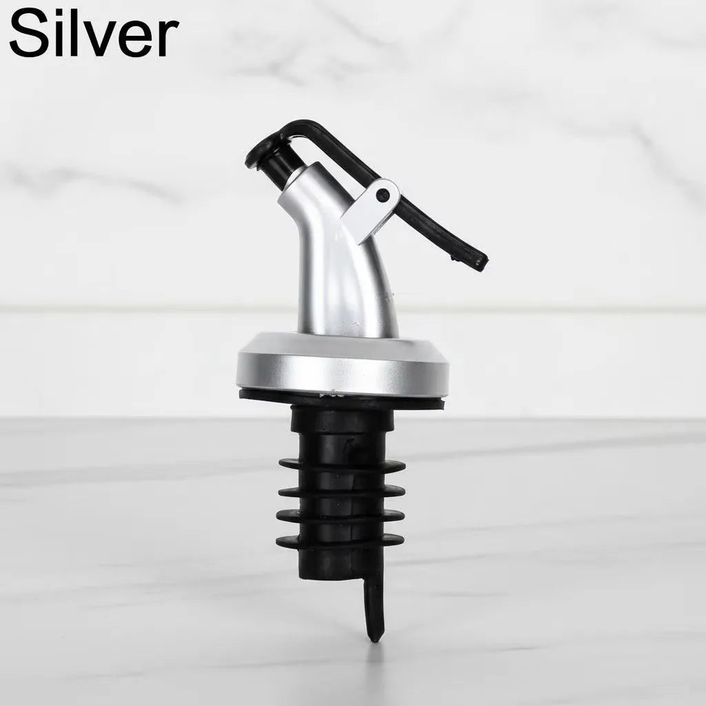 1/2/3/4pcs Oil Vinegar Bottle Stopper Leak-Proof Oil And Vinegar Dispenser Pour Spouts Multifunctional Suitable For Most Bottles Oasis Select 1pcs Silver