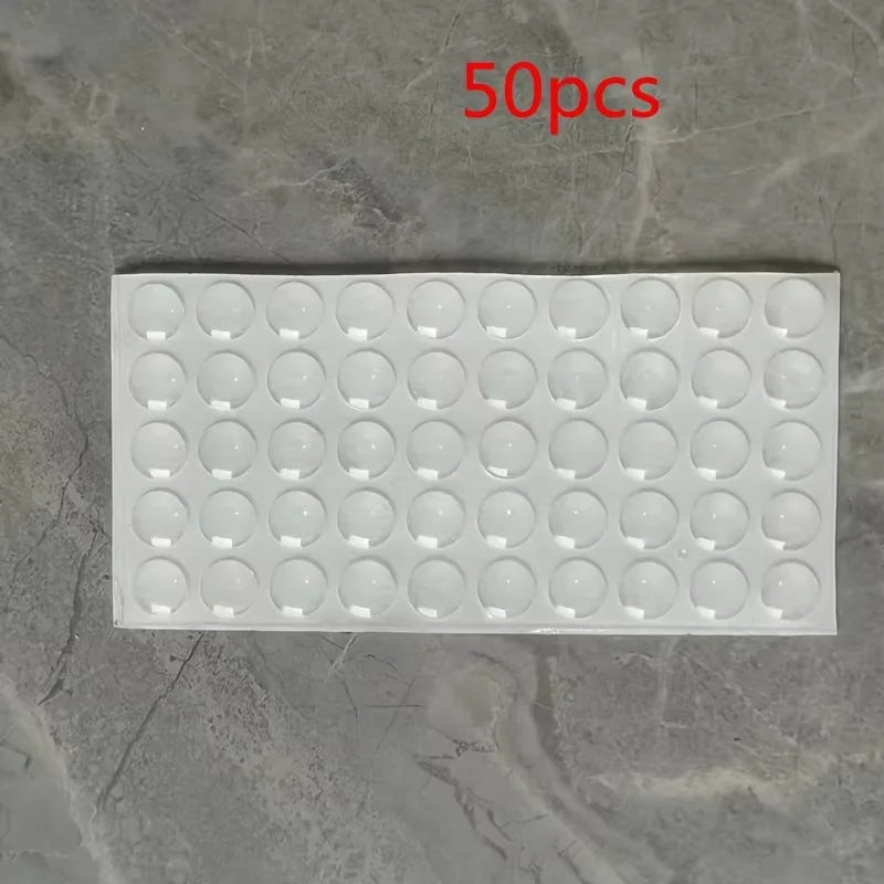 50/100Pcs Soft Silicone Rubber Anti Slip Bumpers Feet Pads Damper Buffer Cabinet Bumpers Silicone Furniture Pads Drawer Door Pad Oasis Select 50PCS