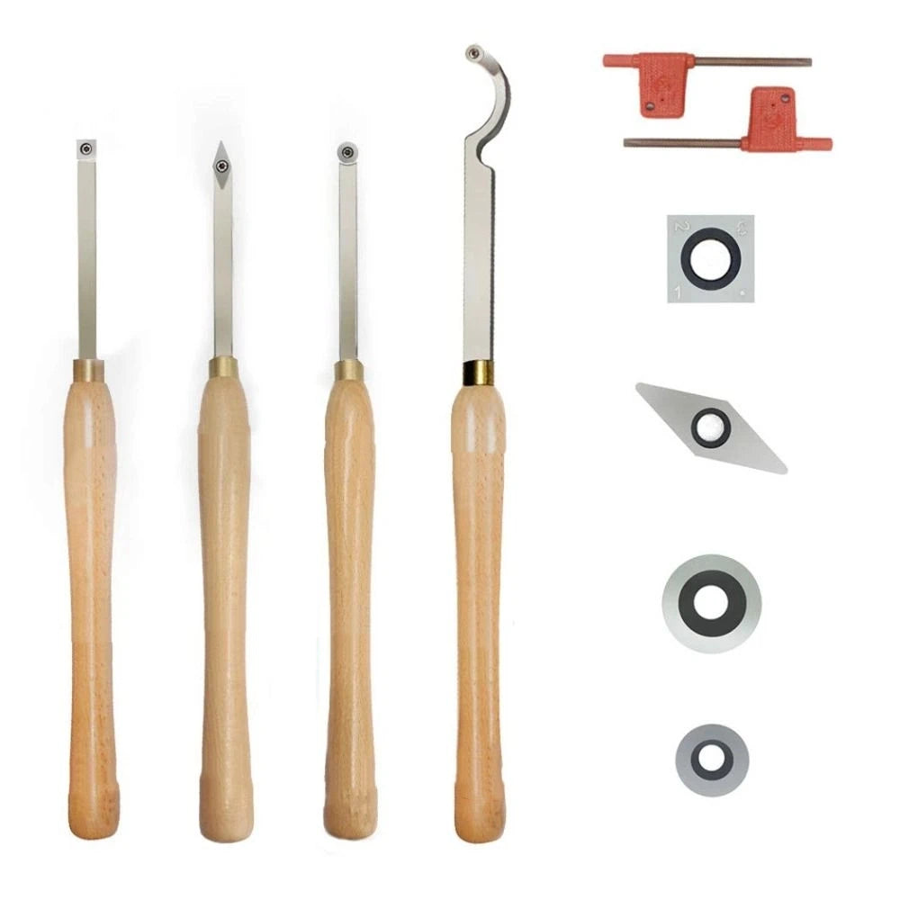 Hard Alloy Wood Lathe Tool Set – Swan Neck & Ergonomic Handle