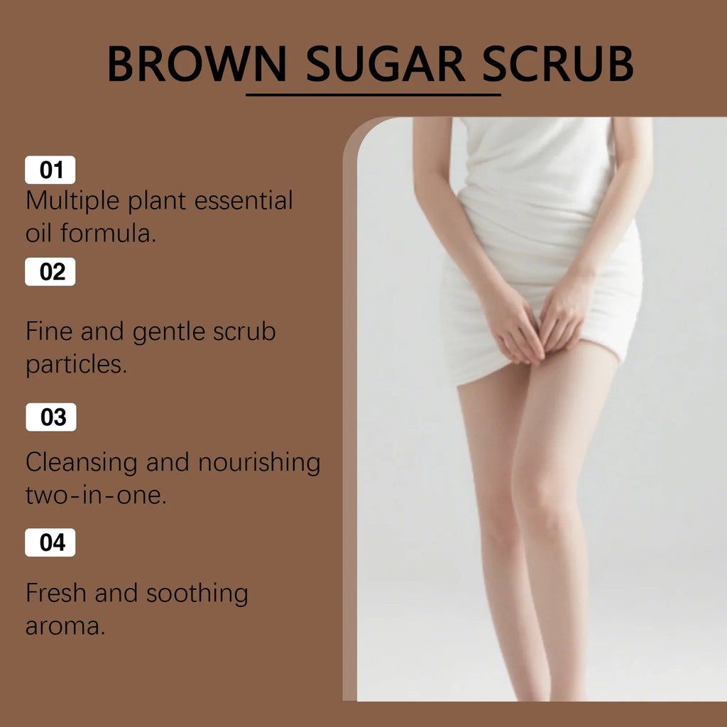 OCEAURA Brown Sugar Body Scrub Clean Skin Exfoliate Nourish Epidermis Improve Roughness Brightening Shrink Pores Body Care Scrub Oasis Select