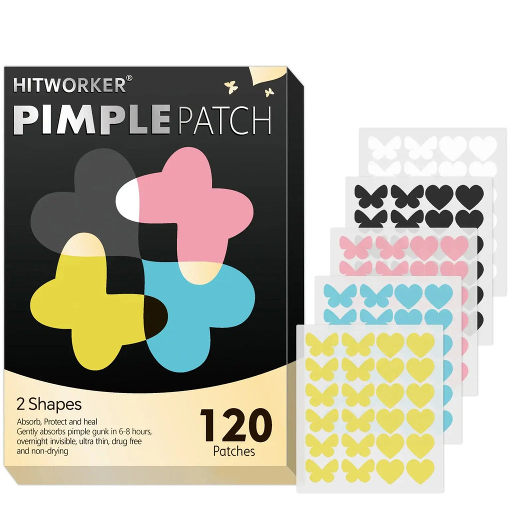 Five kinds of color butterfly/love acne patches, 120 pieces/box, deep cleaning acne patches, for men and women Oasis Select