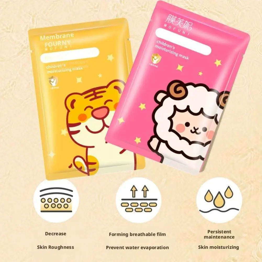 1/5/8 PCS Animal Character Face Masks Hydrating Spa Masks Sheet with Hyaluronic Acid, Skincare Party Facial Masks for Kids Teens Oasis Select