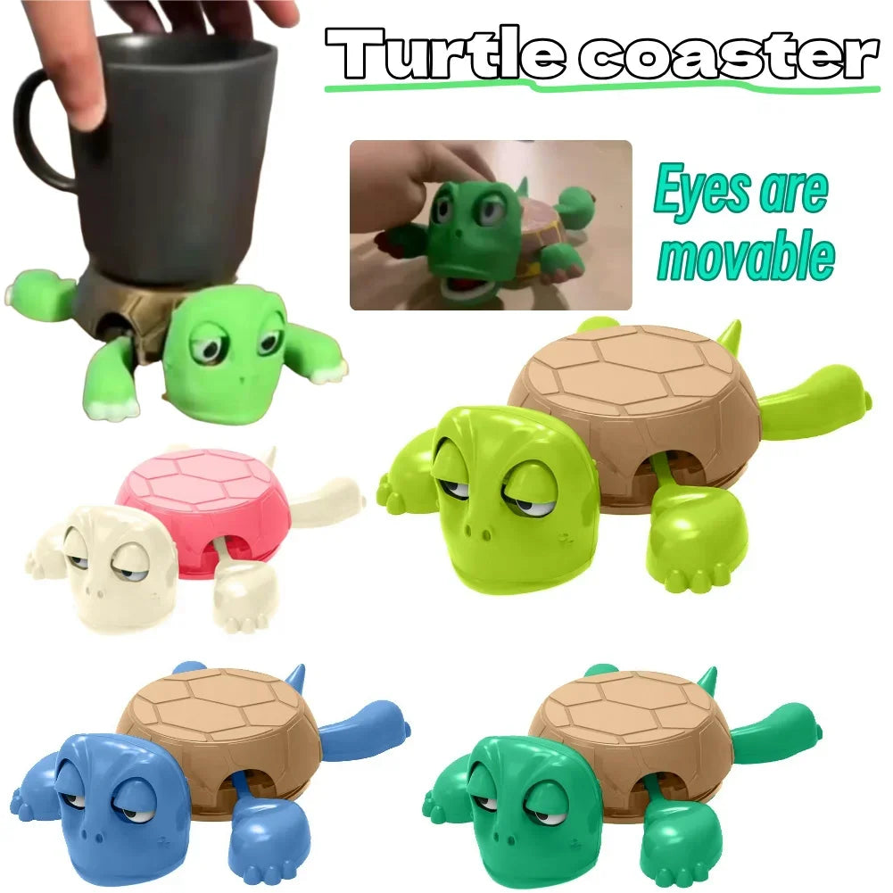 Cute Turtle Coaster 3D Printed Cup Pad, Fun Tea Coffee Mug Holder, Creative Table Decoration & Household Ornament Accessories Oasis Select