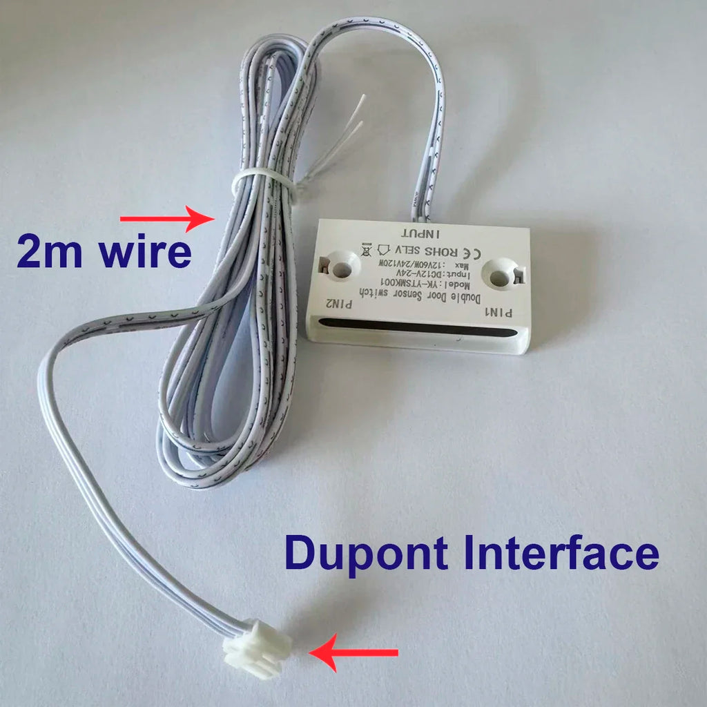 LED Supply Converter DC12V Lighting Drivers Transformer with 4-10PCS Dupont Ports,Door Double Side Proximity Sensing Swtich Oasis Select