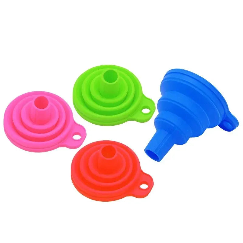 1/2pcs Engine Funnel Car Universal Silicone Liquid Funnel Detergent Replacement Portable Car Engine Gasoline Replacement Funnel Oasis Select