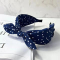 Polka Dot Bow Headband – Non-Slip Hair Hoop for Women & Girls Hair Headband Oasis Select blue