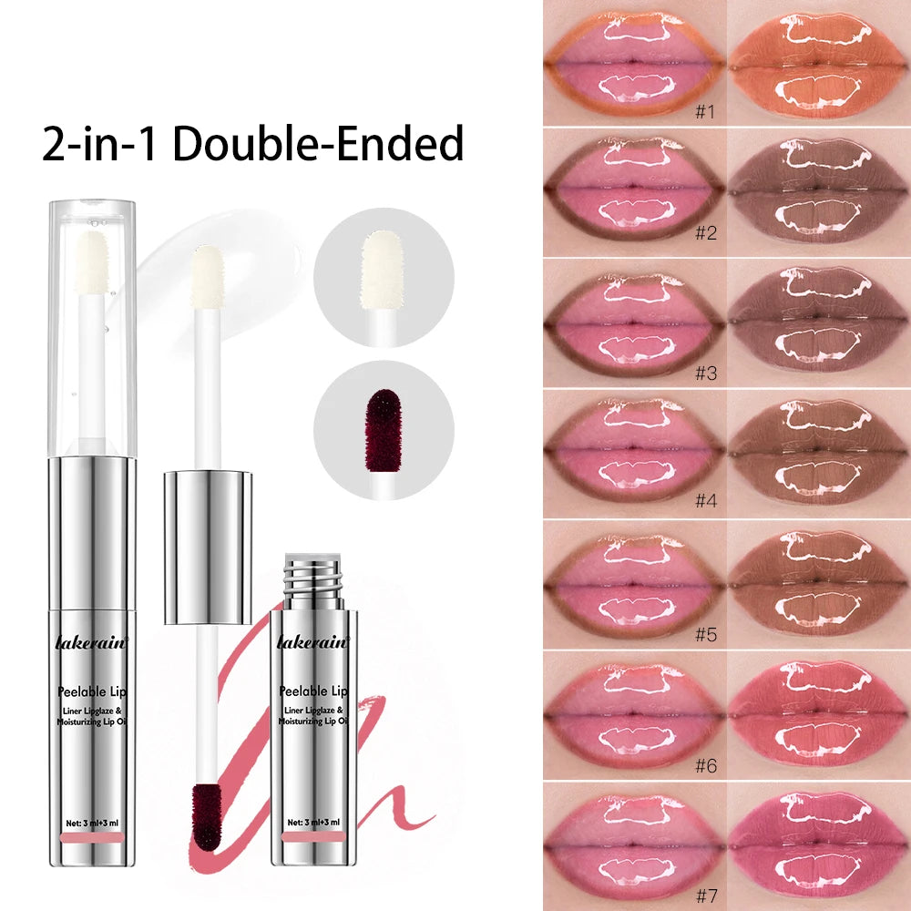 Double Head Waterproof Lip Liner And Lip Gloss Lip Stain Long Wear Matte Nourishing Ingredients Smudge Proof Cosmetics Oasis Select