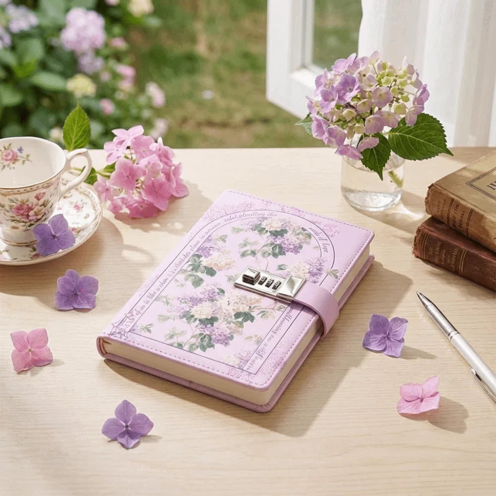Secure Lock Design Password Lock Notebook Stylish Delicate Compact Size A5 Notebook Simple Elegant Appearance Oasis Select