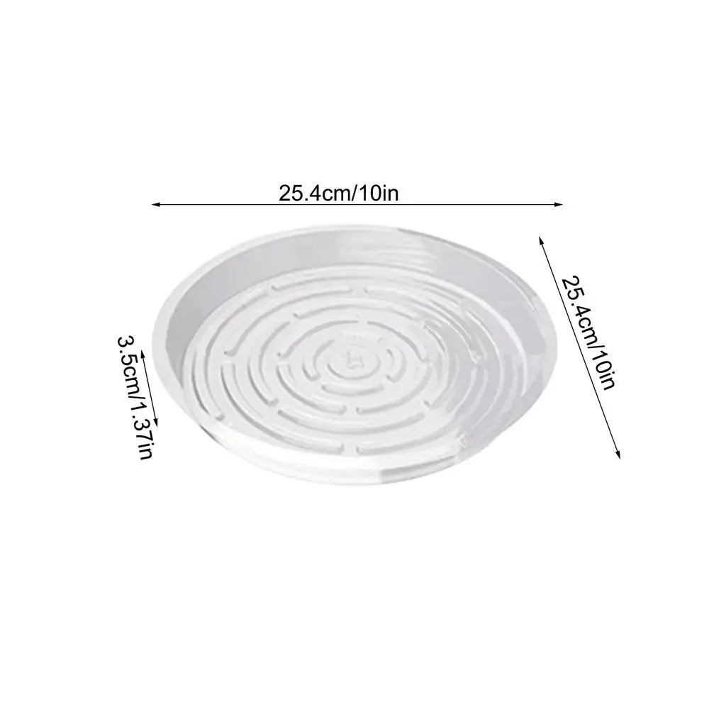 5Pcs Plant Pot Tray Clear round Flower Pot Trays Clear Plastic Plant Saucers Desktop Trash Storage Bases for Home Garden Oasis Select 10 inches 5Pcs