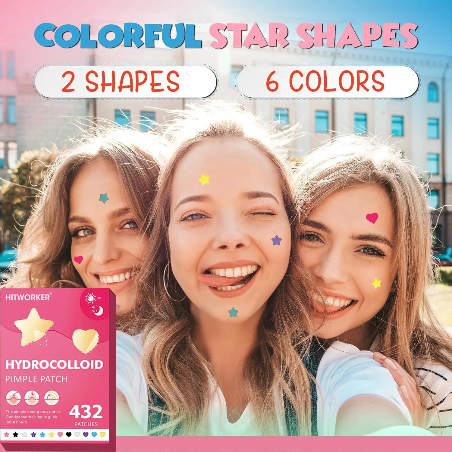432 pieces/box of hydrocolloid acne patches, alcohol free, odorless, mild and non irritating acne and blemishes coverage patches Oasis Select