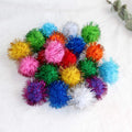 Glitter Pompom Plush Craft Christmas Decor Kids Toys Accessories Wedding Decor Garment Handmade Material Cat Toys Oasis Select 20pcs One Size