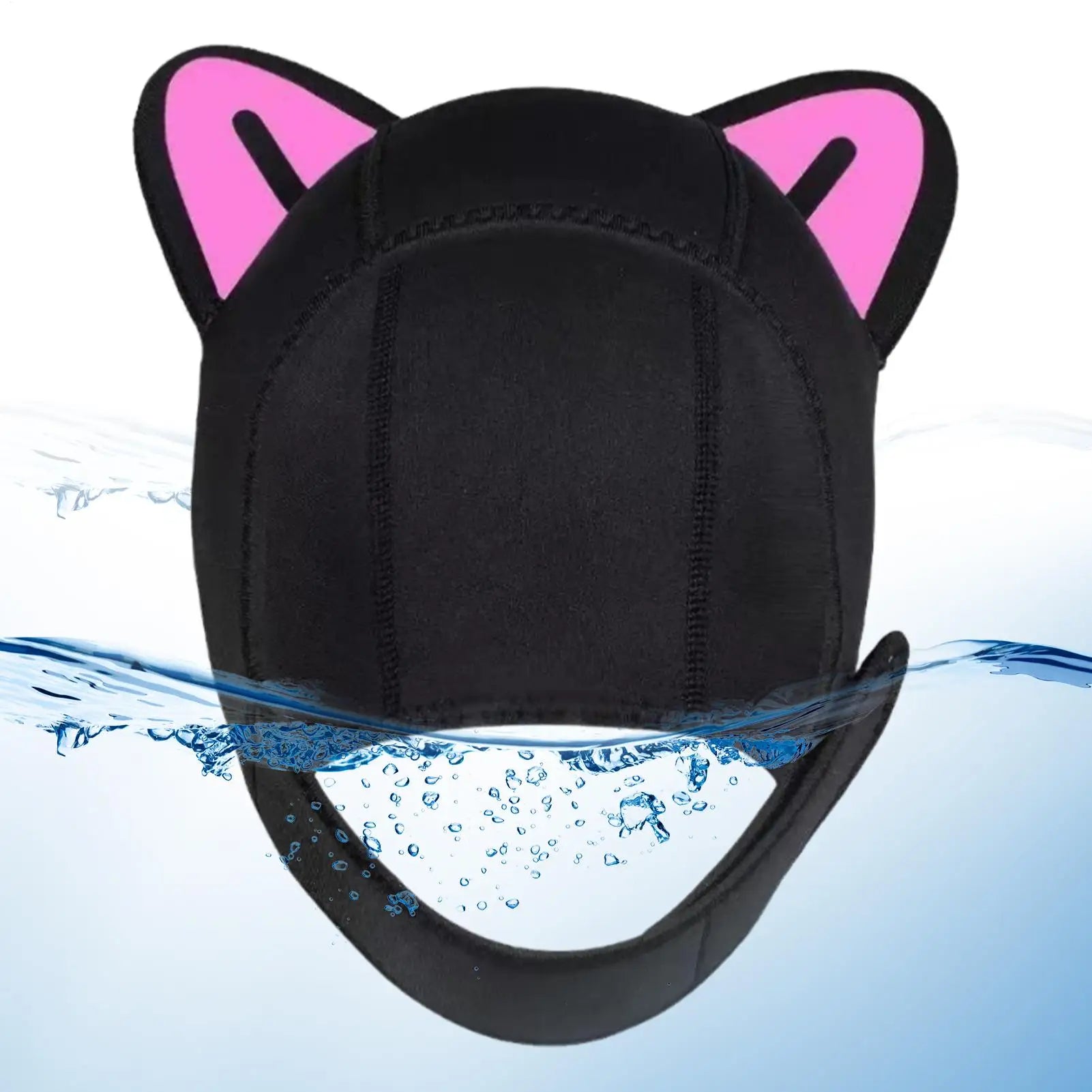 1PC Diving Hood With Chin Straps Women Cute Cat Ears Waterproof Hat Wetsuit Hood Swimming Snorkeling Caps Diving Head Cover Oasis Select