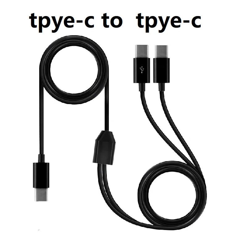 6 In 1 USB Type C Micro Splitter Cable USB C to 2 6 Type C Data Sync Charing Cable Connector Adapter Cable For Phone Tablet Pad Oasis Select Type C To 2 Type C 1.5m