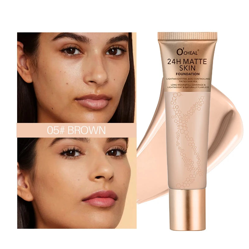 Waterproof Liquid Foundation – Natural Finish, Multi-Shade Liquid Foundation Oasis Select 05 BROWN