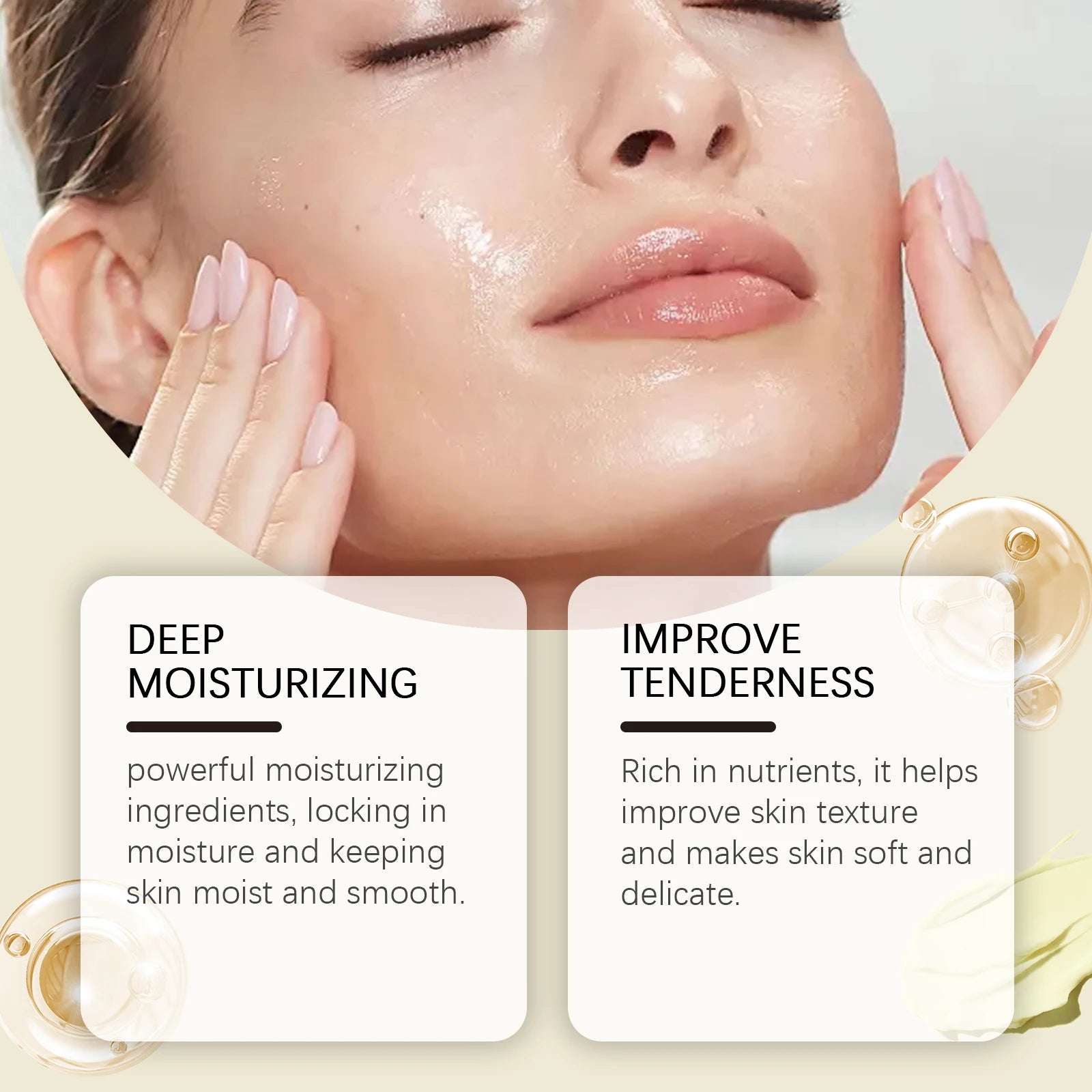 Beef Tallow Honey Balm Moisturizing Hydrating Face Cream Body Lotion Fades Fine Lines Tighten Soothen Brightening Facial Skin Oasis Select