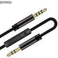 Jack 3.5 Audio Cable 3.5mm Speaker Line Aux Cable Mic to volume control for Phone Car Headphone Audio Jack Oasis Select red
