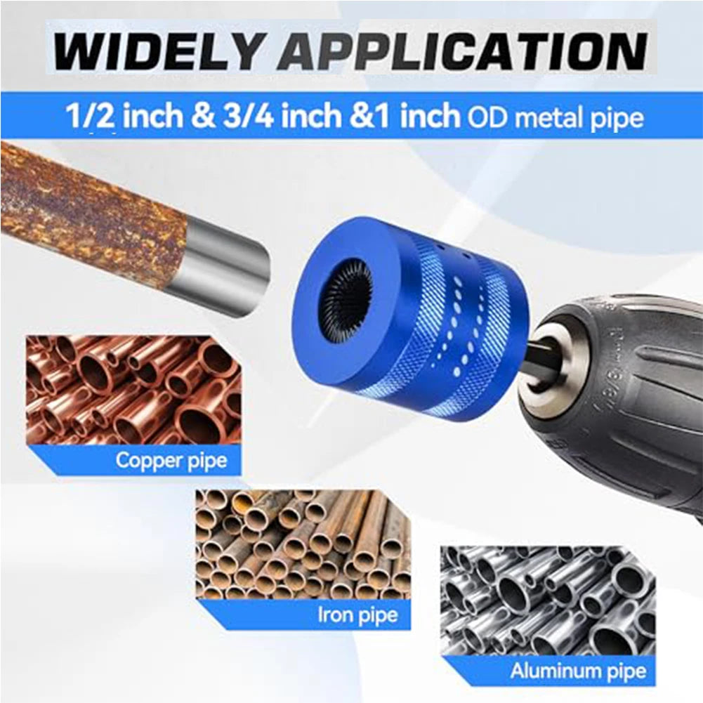 Copper Pipe Cleaning Brush Set – Drill-Powered 1/2, 3/4 & 1 In Pipe Cleaning Brush Oasis Select