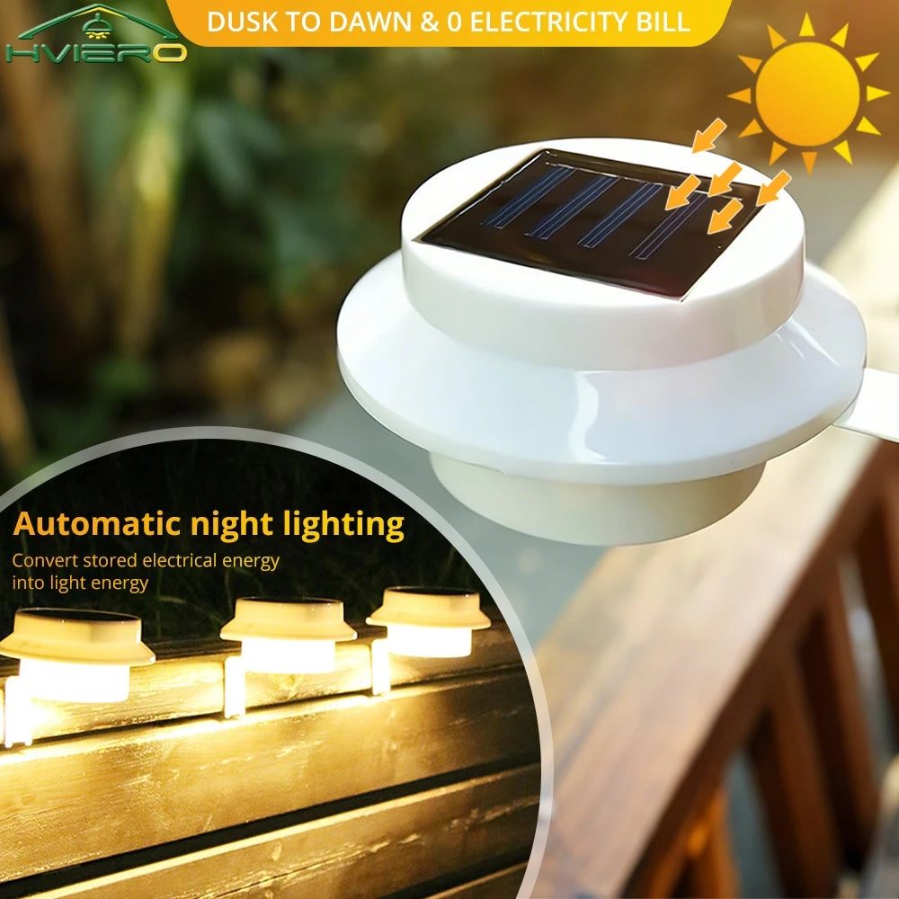 HVIERO Solar LED Garden Wall Light | IP65 Waterproof Outdoor Lamp