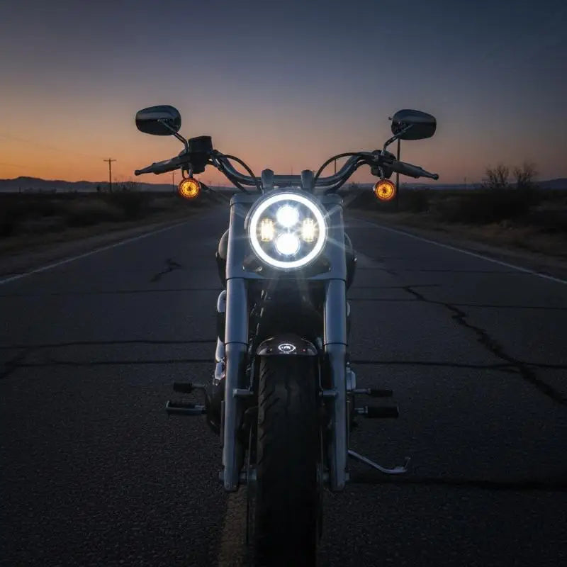 Motorcycle LED Headlight Driving DRL Lamp Angel Eye Headlamp For Touring Ultra Classic Electra Street Glide Road King Oasis Select