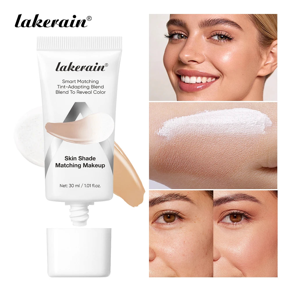 Lakerain Color Changing Liquid Foundation Brightening Moisturizing Skin SPF 15 Sunscreen Natural Even Skin Tone Slight Concealer Oasis Select