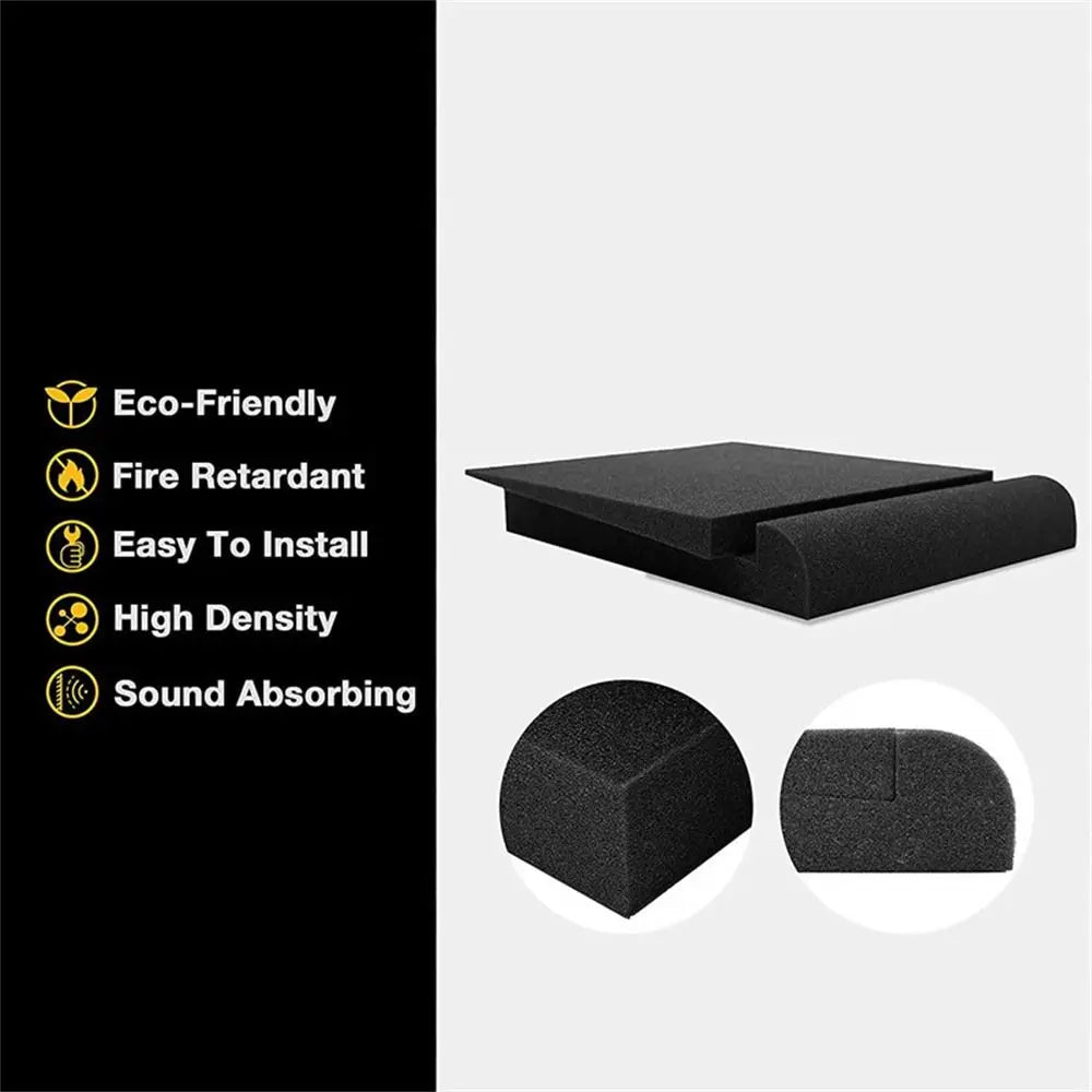 1 Set Studio Monitor Speaker Acoustic Foam Isolator Pads Anti-shock Anti-skid Sponge Desktop Speakers Isolation Panels 33x27x4cm Oasis Select