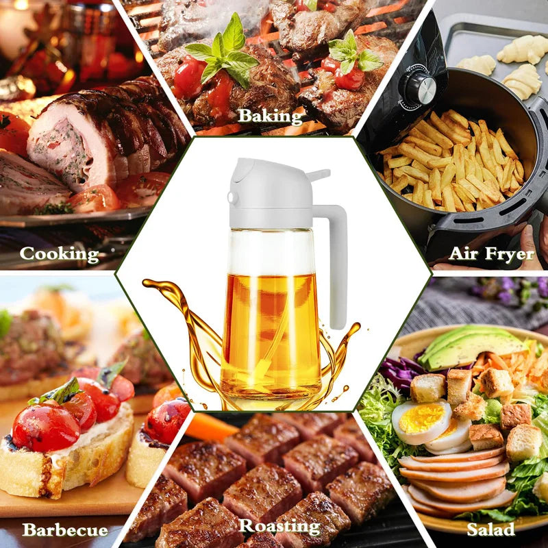 Kitchen Sprayer Spray Oil Dispenser 2in1 Oil Dispenser Oil Sprayer Comfortable Handle Barbecue Air Frying Pan Oven Steak Frying Oasis Select