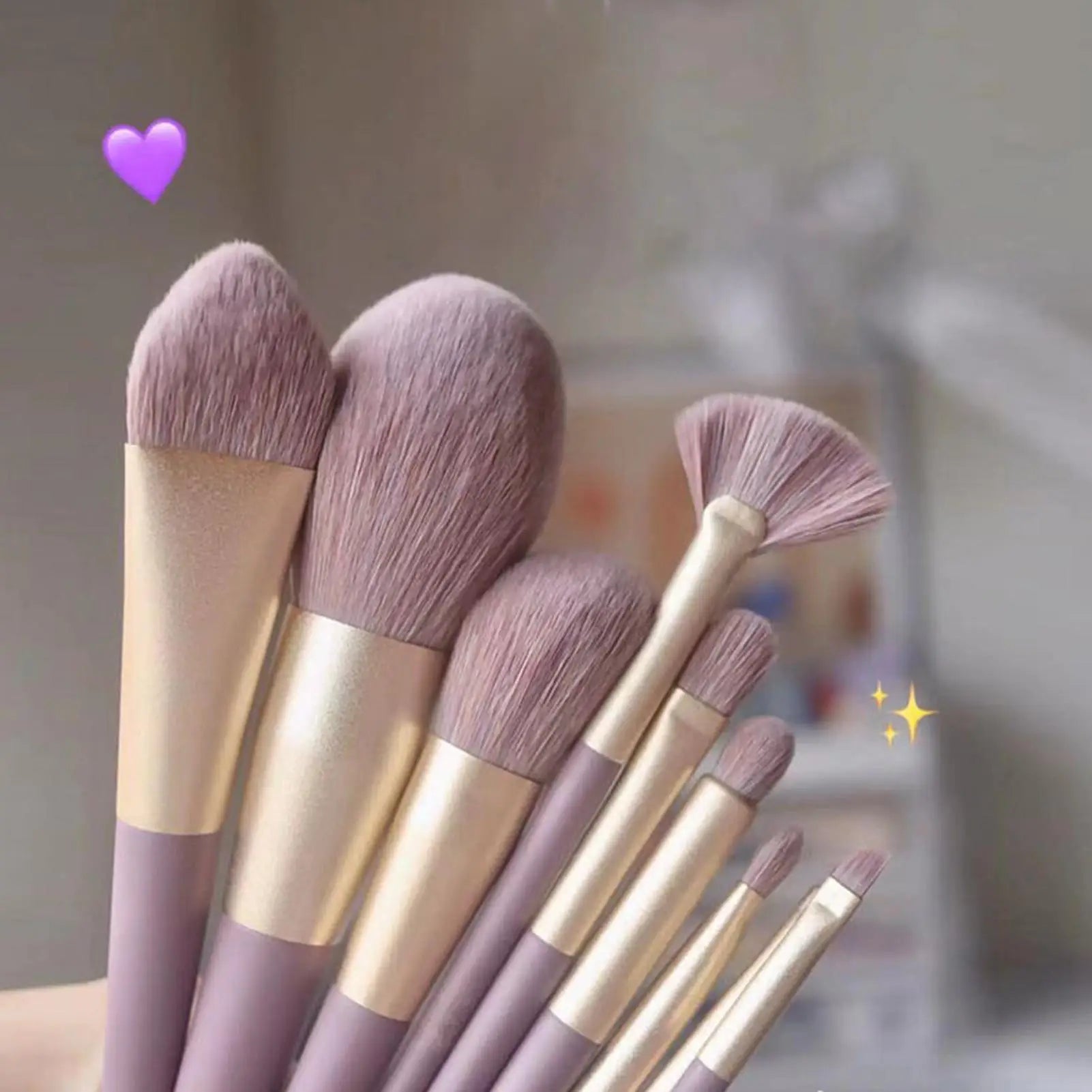 9Pcs Makeup Brush Set Cosmetic Foundation Powder Eyeshadow Blending Make Up Brush Beauty Makeup Tool with Storage Bag Oasis Select