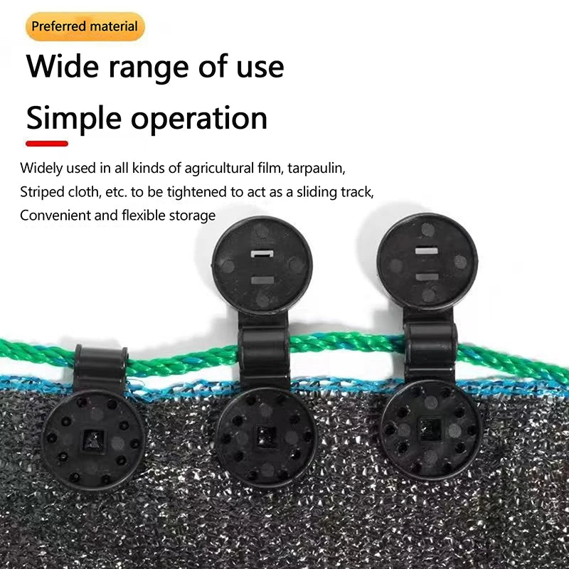 100-Pack Shade Cloth Snap Clips | Greenhouse Net Clamps