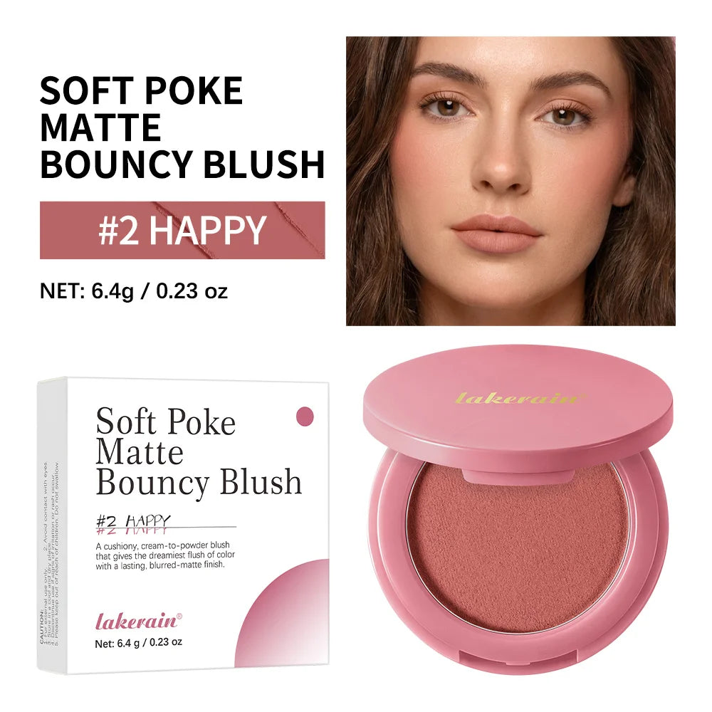 Lakerain Matte Bouncy Blush – Velvety, Lightweight & Long-Lasting