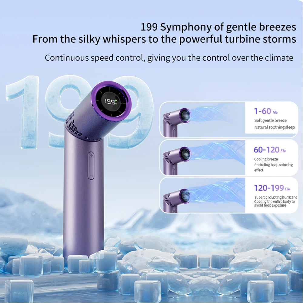 Foldable Lipstick Mini Fan – Brushless Motor & 3000mAh USB