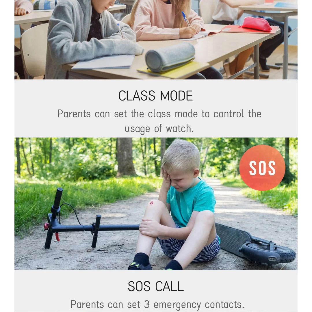 4G Kids Smart Watch Video Call GPS Wifi Location SOS Call Back Monitor Smart Watch Children HD Camera 2+16G APP Download Gifts Oasis Select