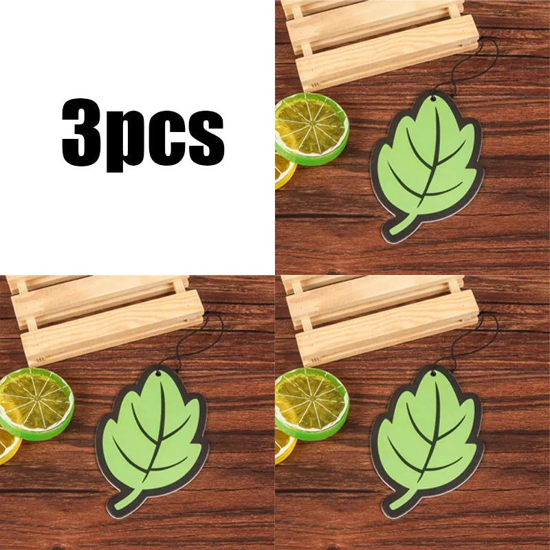 1 2 3 Car Air Freshener Natural Scented Tea Paper Auto Hanging