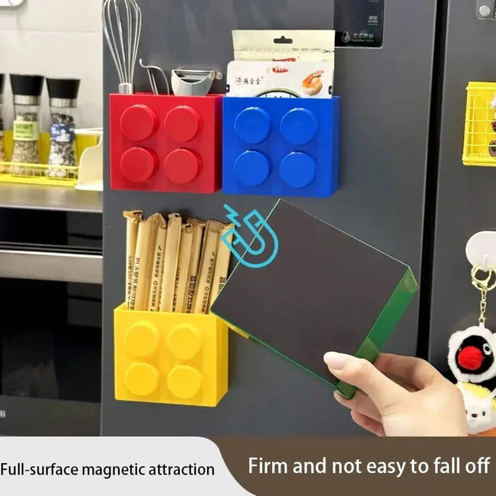 Magnetic wall-mounted narrow-edge kitchen straw, cling film storage box, refrigerator side storage rack Oasis Select