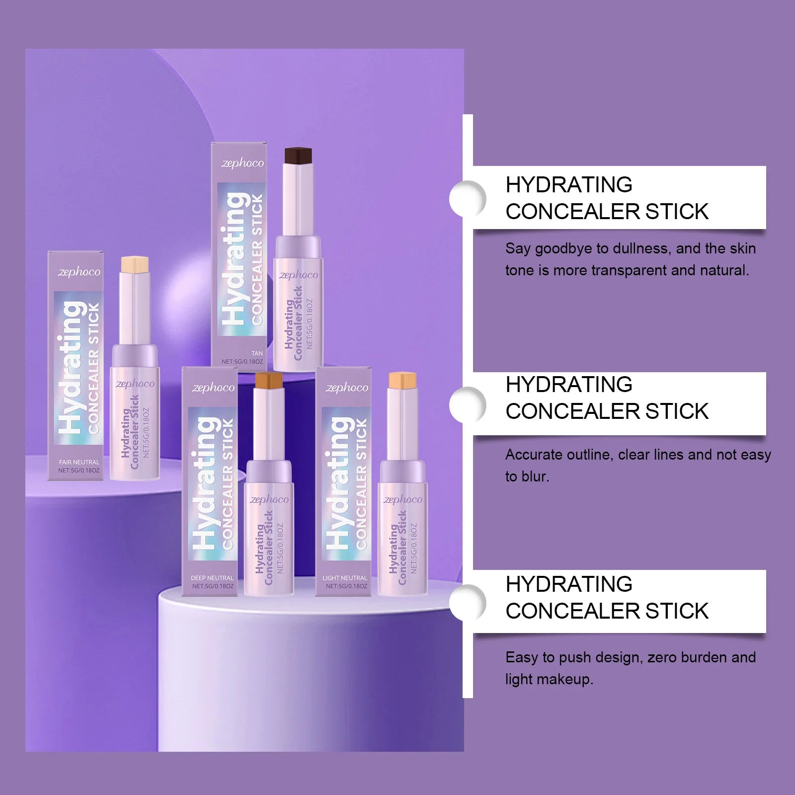 2026 New Contour Concealer Stick, Portable Daily Facial Makeup, Smooth Texture, Nose Shadow, Three-dimensional Contour Oasis Select