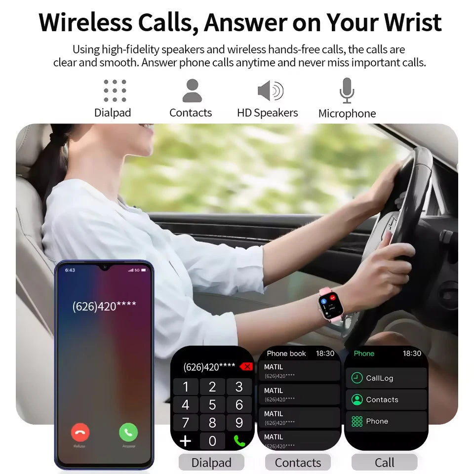 Ola Esporte Smart Watch 1.83" Bluetooth Fitness Tracker Watch