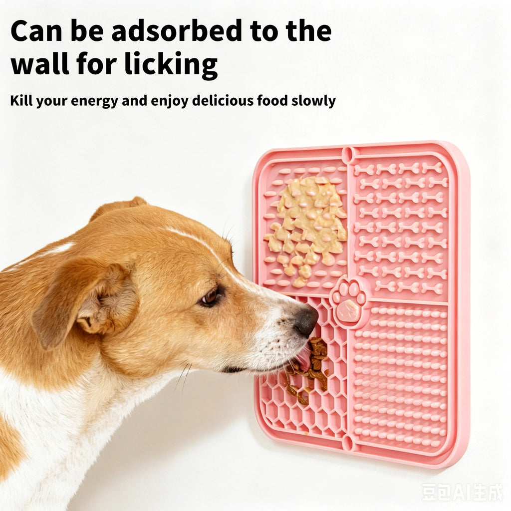 Pet Lick Silicone Mat Slow Feeder Dog Food Plate Bathing Distraction Sucker Training Feeder for Dogs Kitchen Supplies Oasis Select